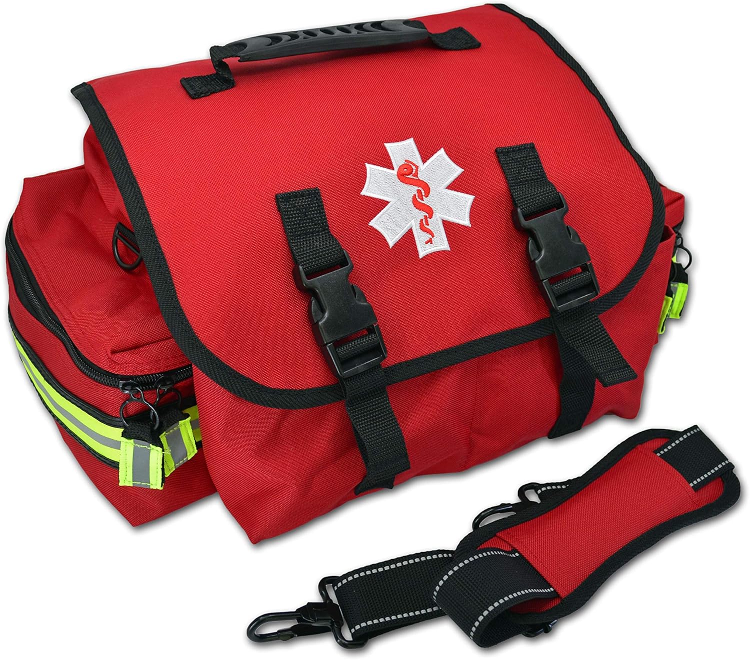 Lightning X Small First Responder EMT EMS Trauma Bag Stocked First Aid Fill Kit B (Red): Health & Personal Care