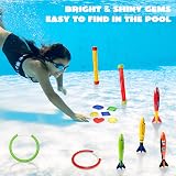 JOYIN 18Pcs Diving Pool Toys Set with Storage Bag for Ages 8-12 view 3
