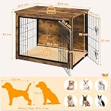 Yaheetech Dog Crate Furniture End Table 80.5x55.5x64 cm Rustic Brown view 3
