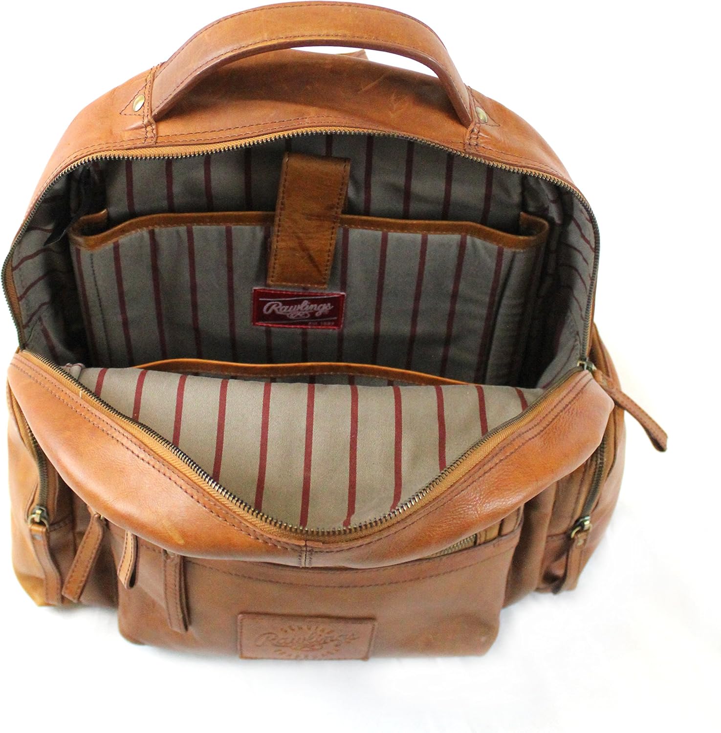 rawlings genuine leather backpack
