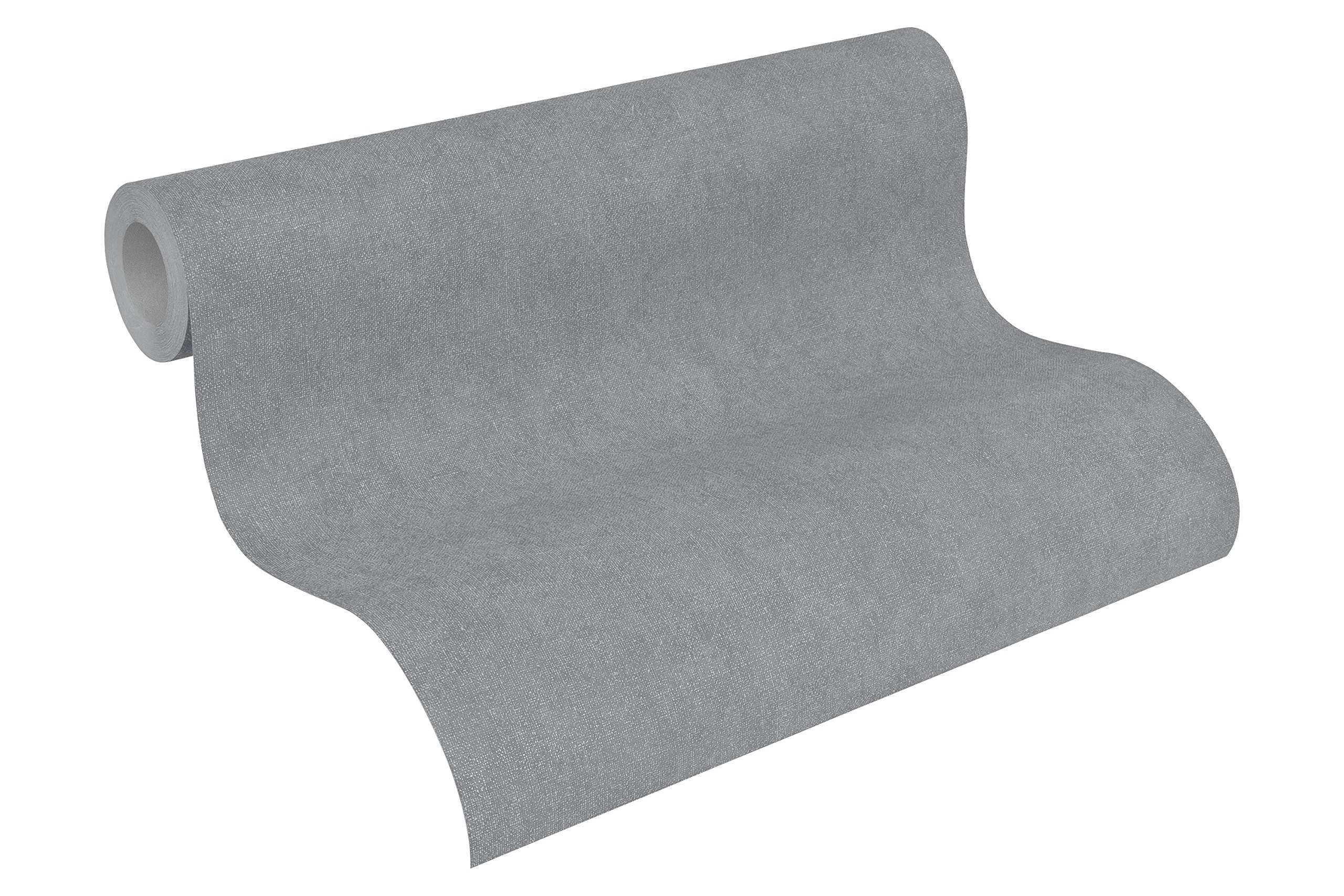 A.S. 301751 Création Elegance 3 Non-Woven Wallpaper 10.05 m x 0.53 m, Grey, Grey, 301751
