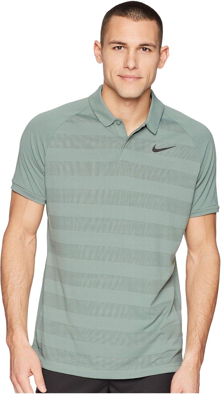 Best Nike Men’s Zonal Cooling Striped Golf Polo M Ocean Bliss Black