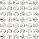 Forise 100pcs Rhinestone European Large Hole Spacer Beads Beadable Beads for Bracelet Jewelry Making Supplies