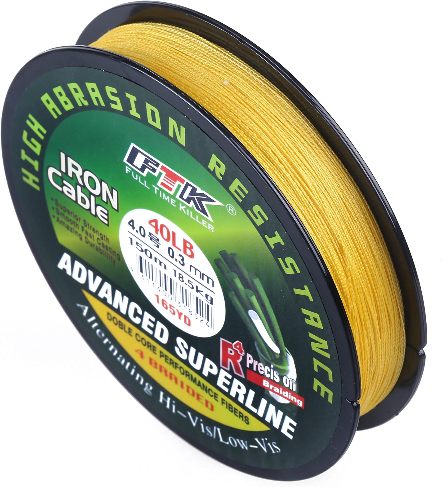 Full Time Killer Fishing Line Braided Strong 300M Green 15LB 30LB FTK