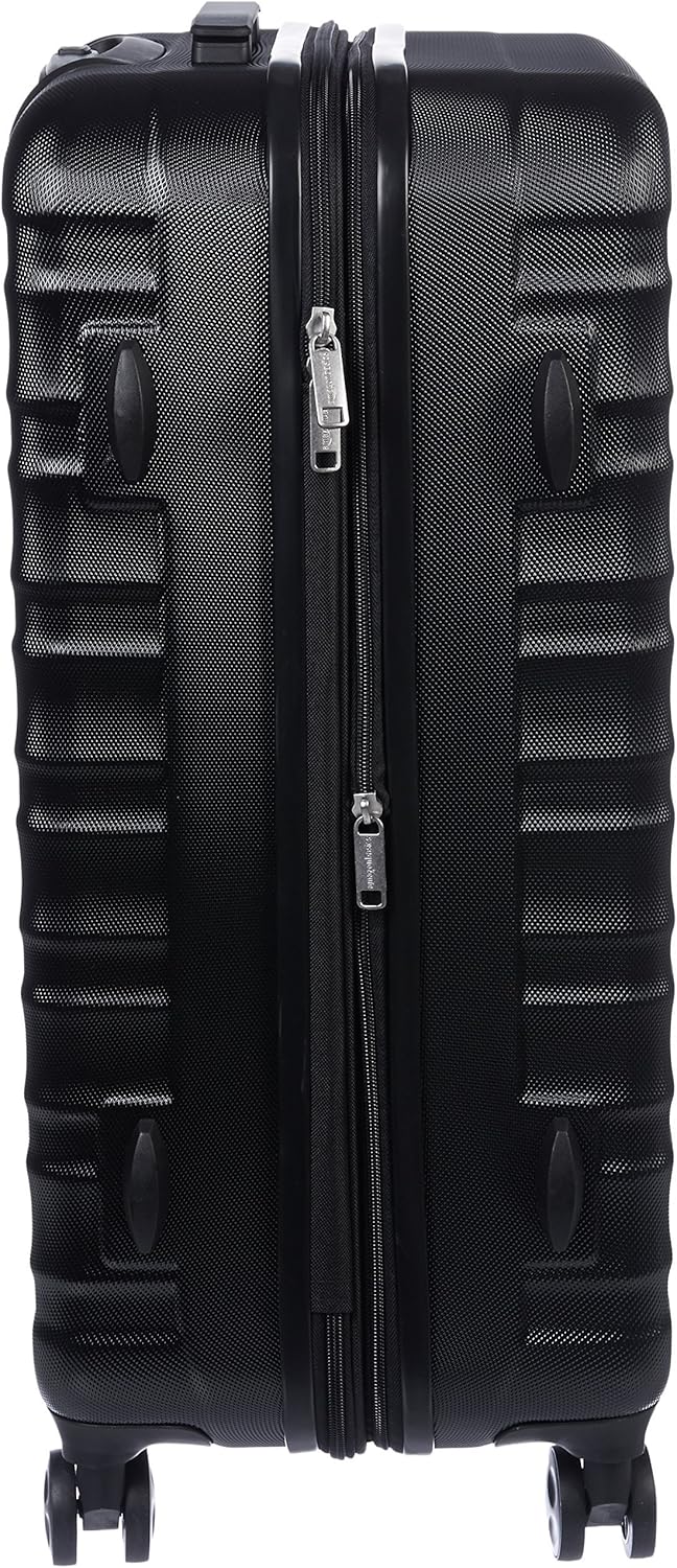 Amazon Basics Hardside Luggage Spinner 24″, Black BigaMart