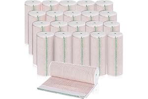 Reginary 20 Pack 6 Inch Elastic Bandage Wrap with Self Closure on Both Ends Athletic Stretchable Compression Bandage for Legs, Knees, Ankles, Wrists, Elbows, Shoulders (Green Trim)