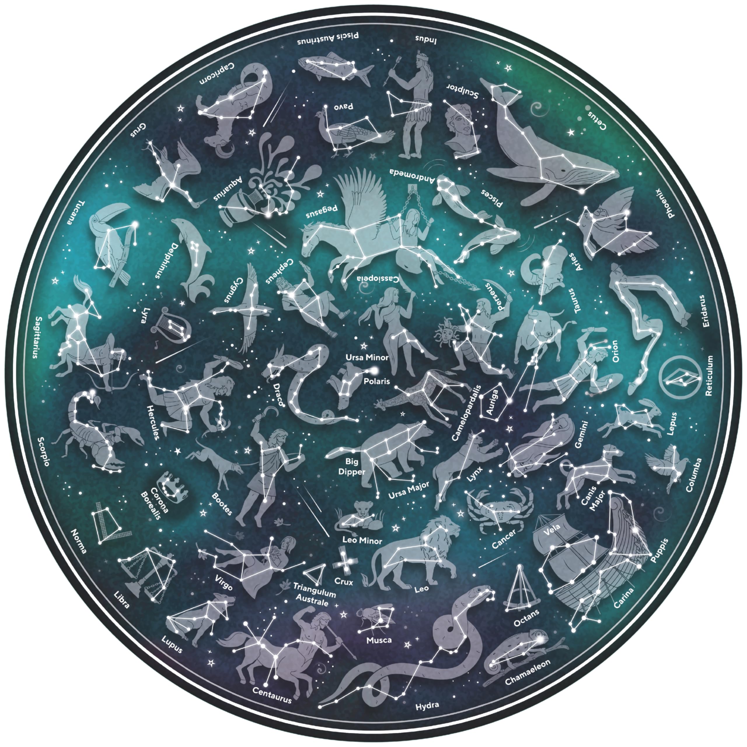 Ridley's JIG057 Map of the Stars Jigsaw Puzzle, Multicoloured, 1000 Pieces