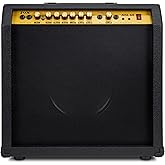 LyxPro 60 Watt Electric Guitar Amplifier | Combo Solid State Studio & Stage Amp with 10” 4-Ohm Speaker, Custom EQ Controls, Drive, Delay, ¼” Passive/Active/Microphone Inputs, Aux in & Headphone Jack