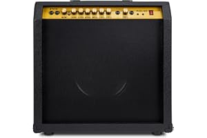 LyxPro 60 Watt Electric Guitar Amplifier | Combo Solid State Studio & Stage Amp with 10” 4-Ohm Speaker, Custom EQ Controls, Drive, Delay, ¼” Passive/Active/Microphone Inputs, Aux in & Headphone Jack