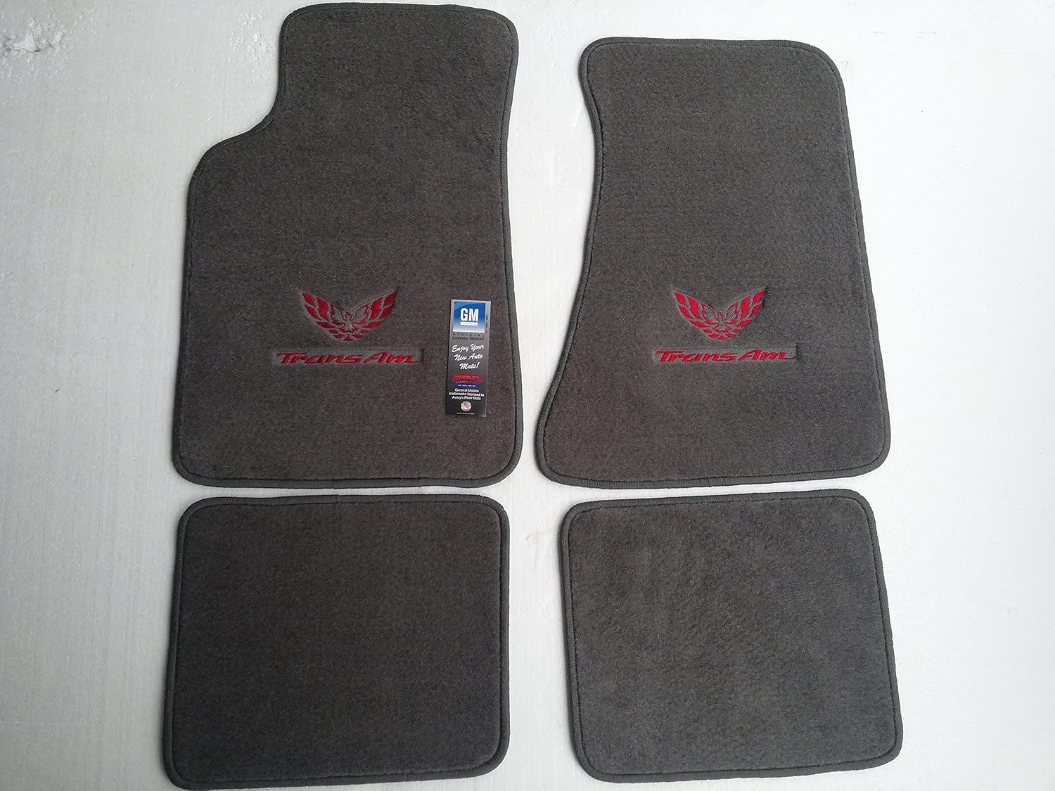 Amazon Com Pontiac Trans Am Black Carpet Floor Mats With Trans Am