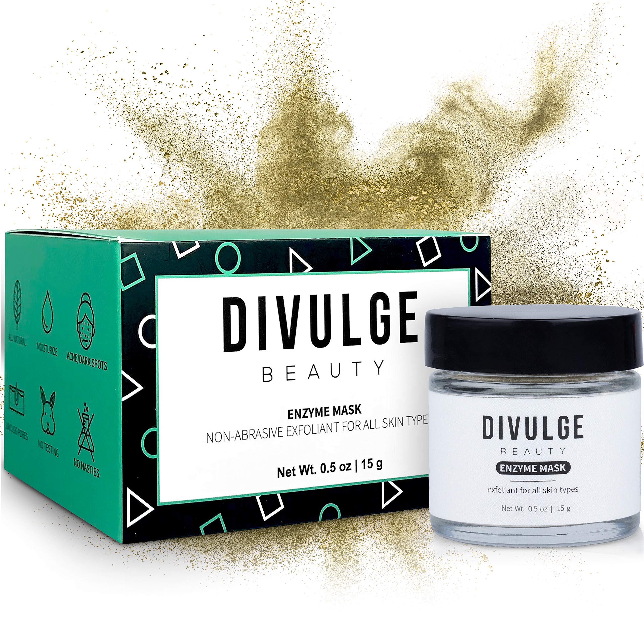 Exfoliating Enzyme Face Mask for Acne and Sensitive Skin - Moisturizing Facial Exfoliant Treatment for Dull Dry Skin, Dark Spots, Blackheads, Acne