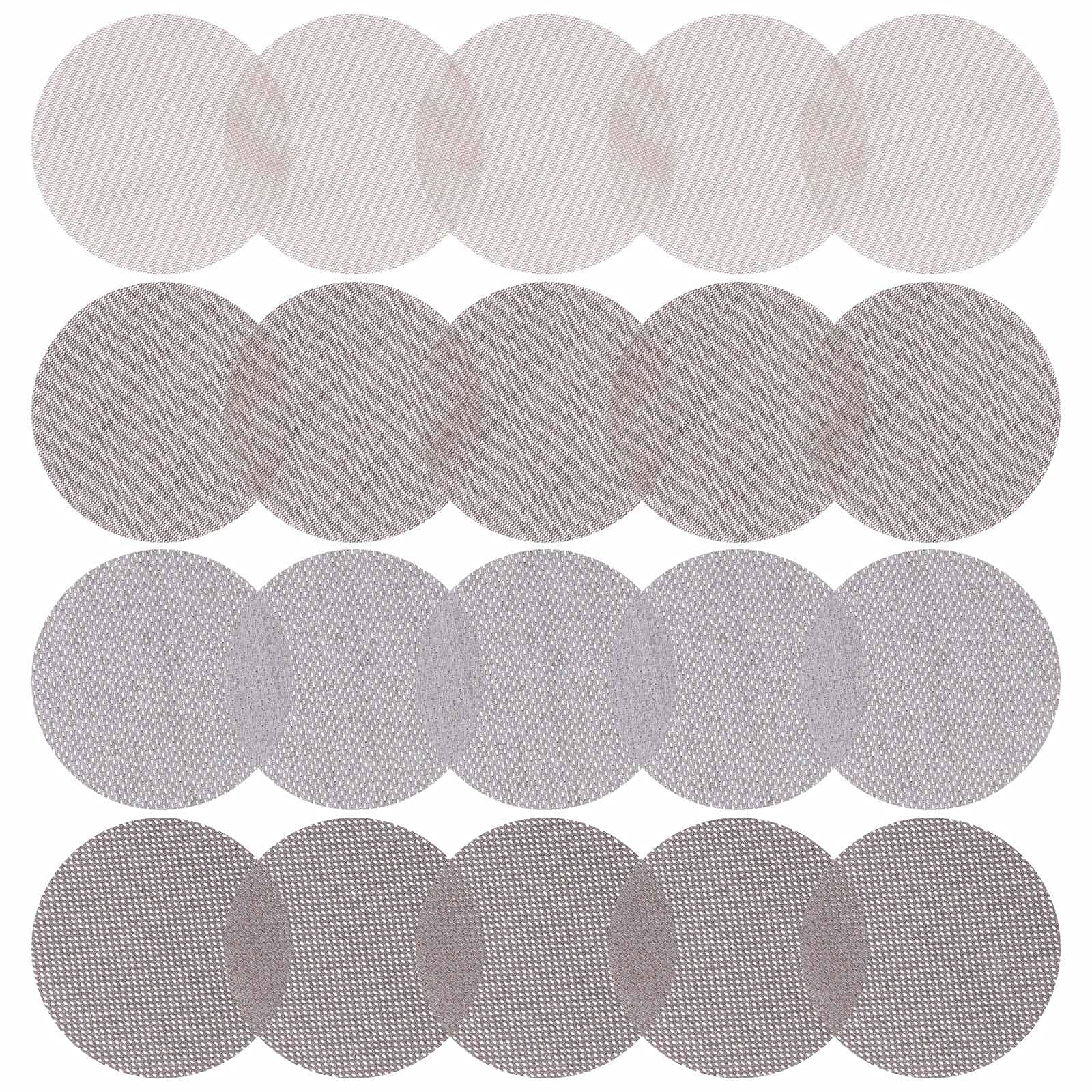 eMagTech 20pcs 5 Inch Mesh Hook and Loop Sanding Discs 80/150/240/400 Assort Grit Dust Free Abrasive Net Sander Disc Anti-Blocking Long-Lasting Mesh Sanding Pads Sandpaper for Wood Furniture Floor