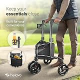 Helavo 3 Wheel Walker with Double Front Wheels Foldable Aluminium Rollator view 6