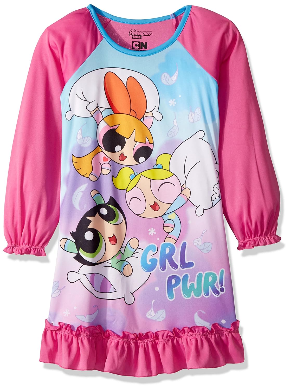 Buy Powerpuff Girls Girls Big Pillow Fight Jersey Nightgown Pink