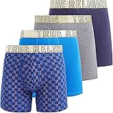 True Religion Mens Boxer Briefs Cotton Stretch Underwear for Men Pack of 4