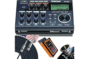 TASCAM DP-006 6-Track Portable Digital Multitrack Recorder with 2 Built-in Microphones with EMB Cable and Gravity Magnet Phone Holder Bundle