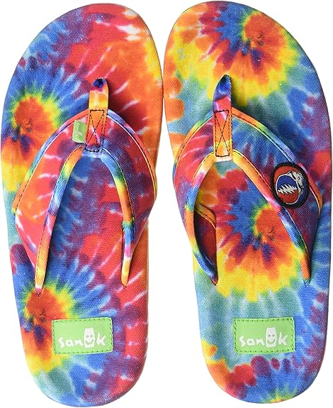 tie dye flip flops