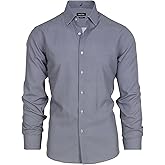 Nautica Slim Fit Mens Dress Shirts Long Sleeve Performance Polyester Fabric Wrinkle Free 4-Way Stretch