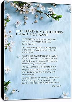 Amazon Com Lacoffio Psalm 23 Wall Art Decor Plaque 9 X 6