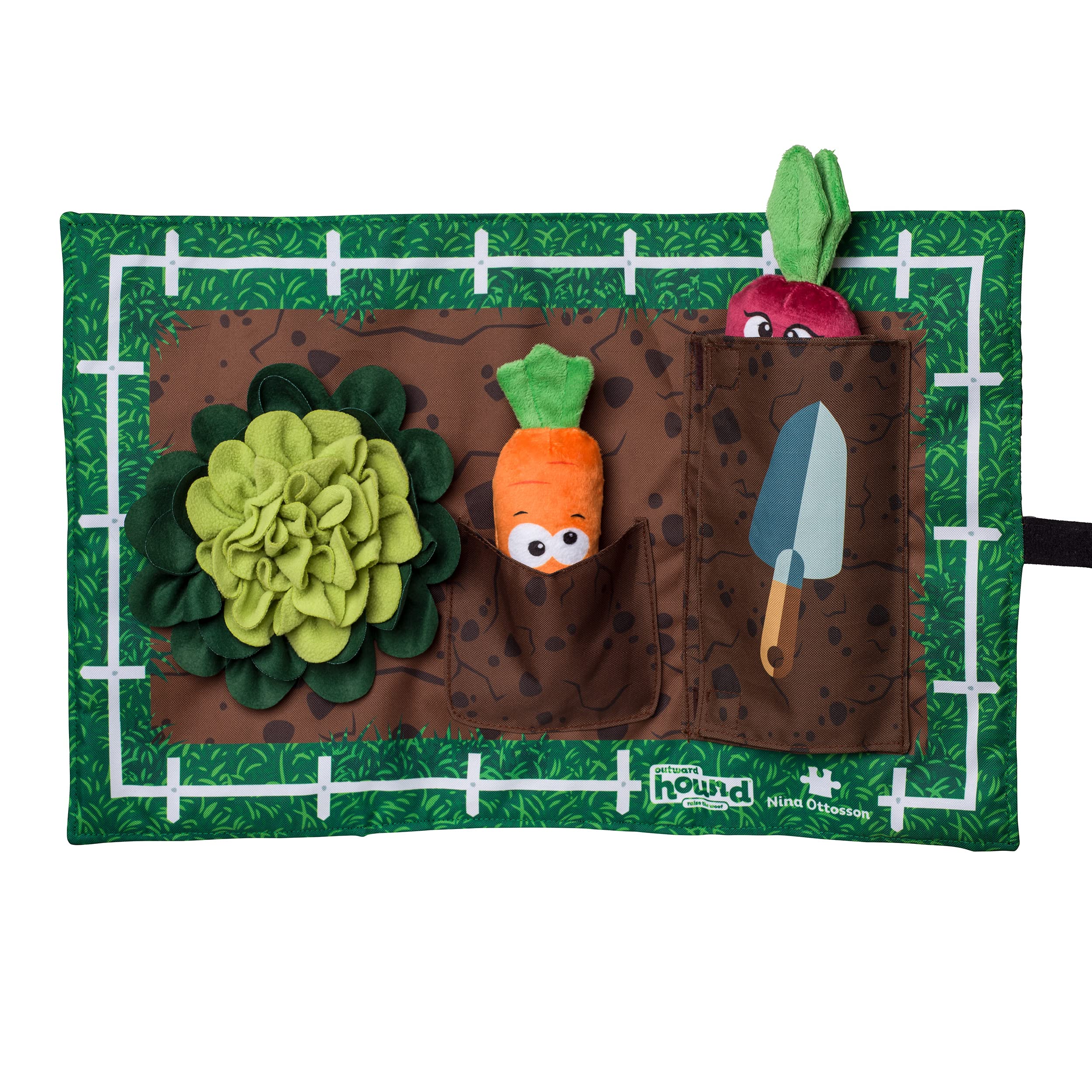 Outward Hound Nina Ottosson Activity Matz Garden Game Plush Dog Puzzle Mat