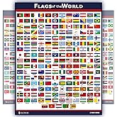 World Flags Educational Poster Laminated Young N Refined (15x20)