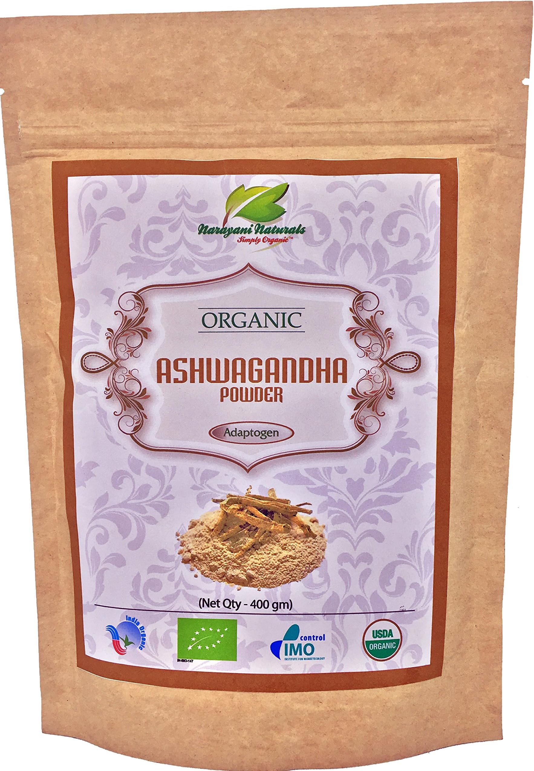Organic Ashwagandha Powder 400 gms - 100% USDA Certified Organic, (Latin Name: Withania somnifera)- A traditional rejuvenative that promotes vitality & strength*