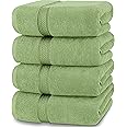 Utopia Towels 4 Pack Premium Bath Towels Set, (27 x 54 Inches) 100% Ring Spun Cotton 600GSM, Lightweight and Highly Absorbent Quick Drying Towels, Perfect for Daily Use (Sage Green)