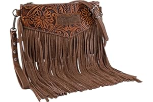 MONTANA WEST Wrangler Crossbody Small Purse for Women Wristlet Fringe Bag Western Purse