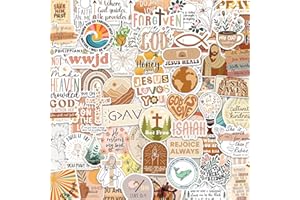 Puraesla 160pcs Boho Christian Stickers Inspirational Bible Verse Stickers, Waterproof Vinyl Faith & Jesus Decals for Journaling Bibles Water Bottle Scrapbook Laptop Gifts for Kids