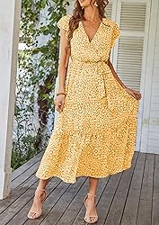 PRETTYGARDEN Women's Summer Floral Boho Dress Wrap