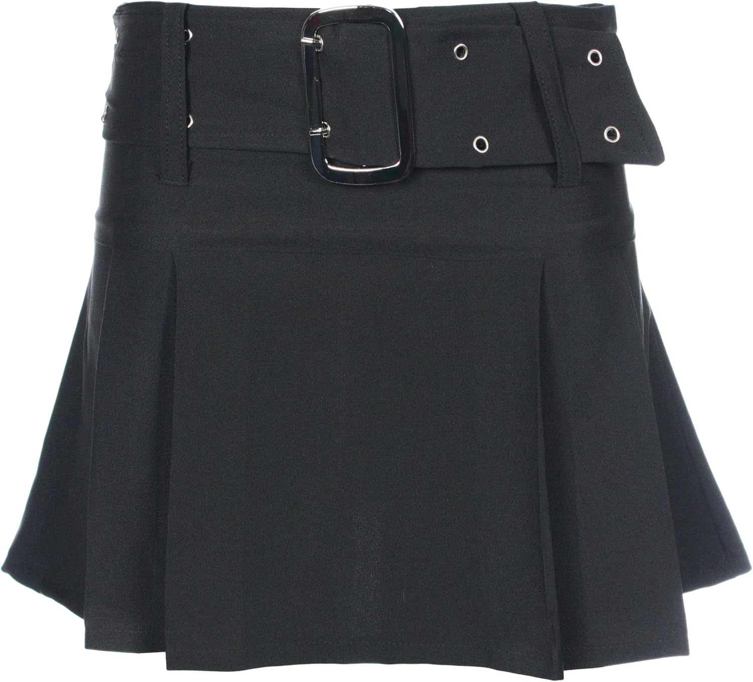 Unbranded Girls Black School Skirt Pleated Sizes 6 8 10 12 14 Buckle