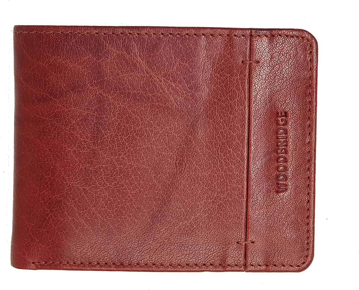 Woodbridge London Designer Mens Leather Trifold Coin Pocket Wallet Multi Card Slots Id Holder NC4002 (Brown)