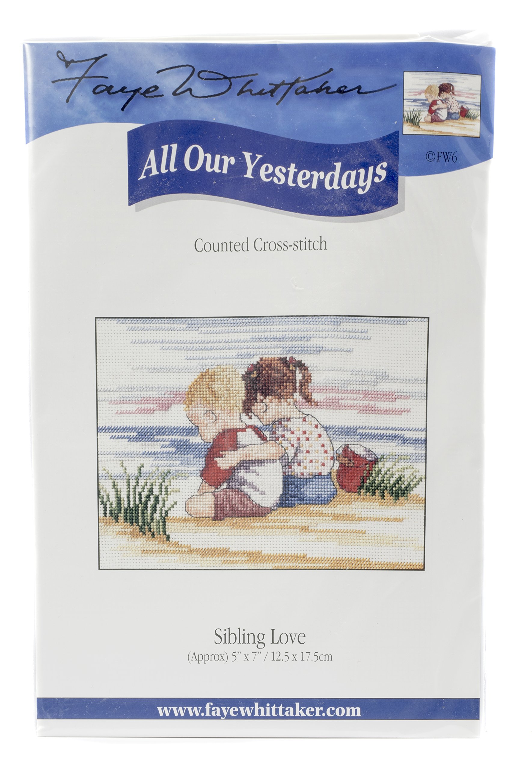 Faye Whittaker All Our Yesterdays Sibling Love (Cross Stitch Kit), range, Mixed, 25 x 15 x 2 cm