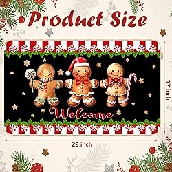 TREWAVE Christmas Doormat Gingerbread Man