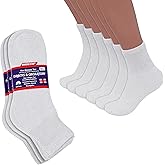 Diamond Star Diabetic Ankle Socks for Men and Women, Non Binding Cushioned Cotton Socks for Sensitive Feet Care
