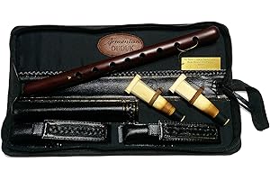 Armenian Duduk – Professional Handmade Musical Instrument from Armenian Apricot Wood, 2 Professional Reeds, Eco-Leather Case,