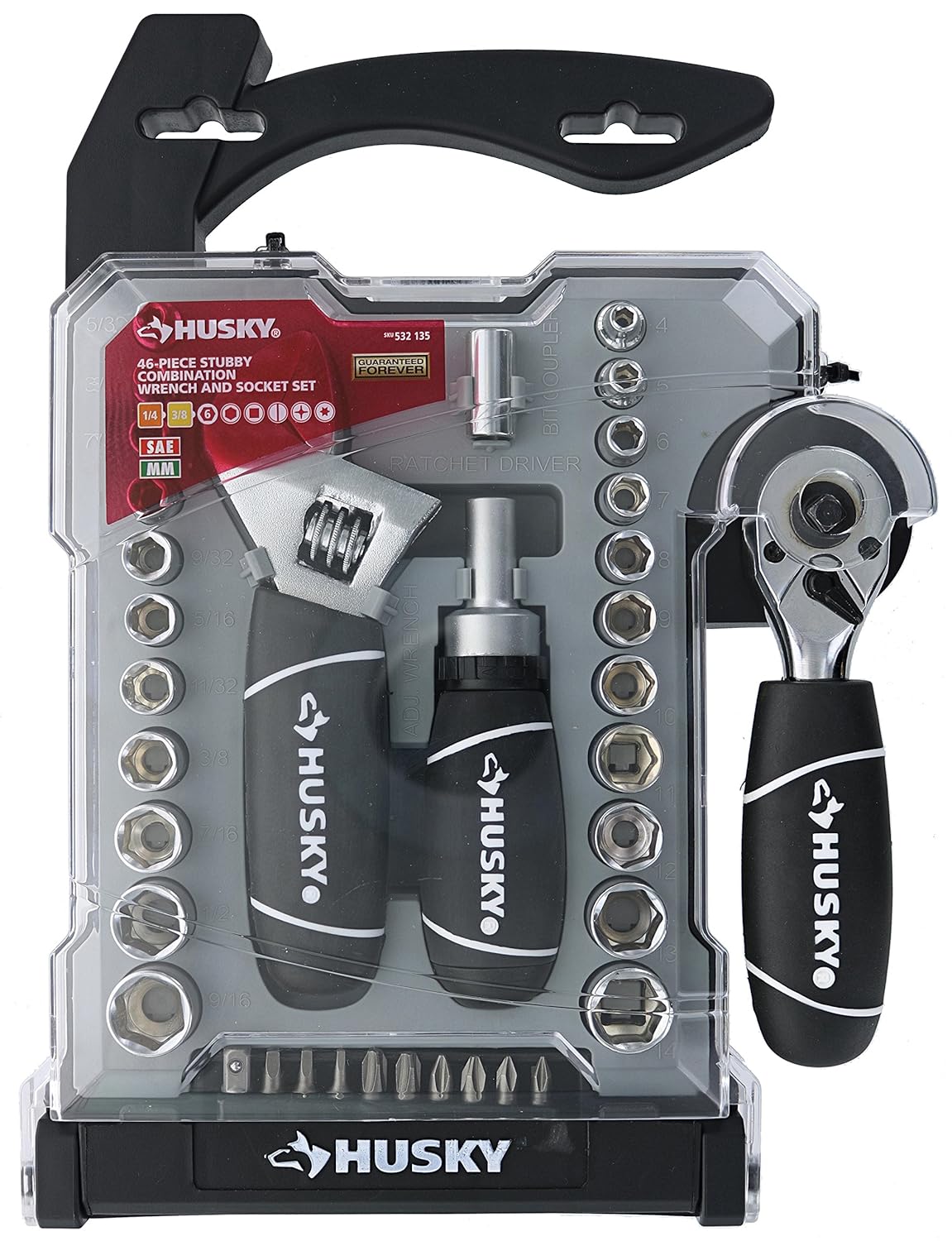 Husky h4pcsts stubbyhandled Kombination Schraubenschlüssel und Socket