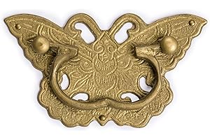 Hardware Philosophy Young Butterfly Brass Hardware Drawer Pull 4" - Set of 2
