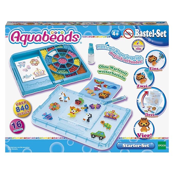 Aquabeads 31399 Starter Set Blau, Kinder Bastelset