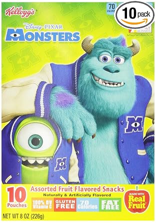 Kellogg's monsters university assorted Fruit flavored snacks - 10 ct (038000761966)
