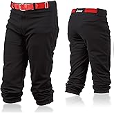 Franklin Sports Youth Baseball + Softball Pants - Knee High + Relaxed Fit Kids Baseball Pants - White, Black + Grey Pants