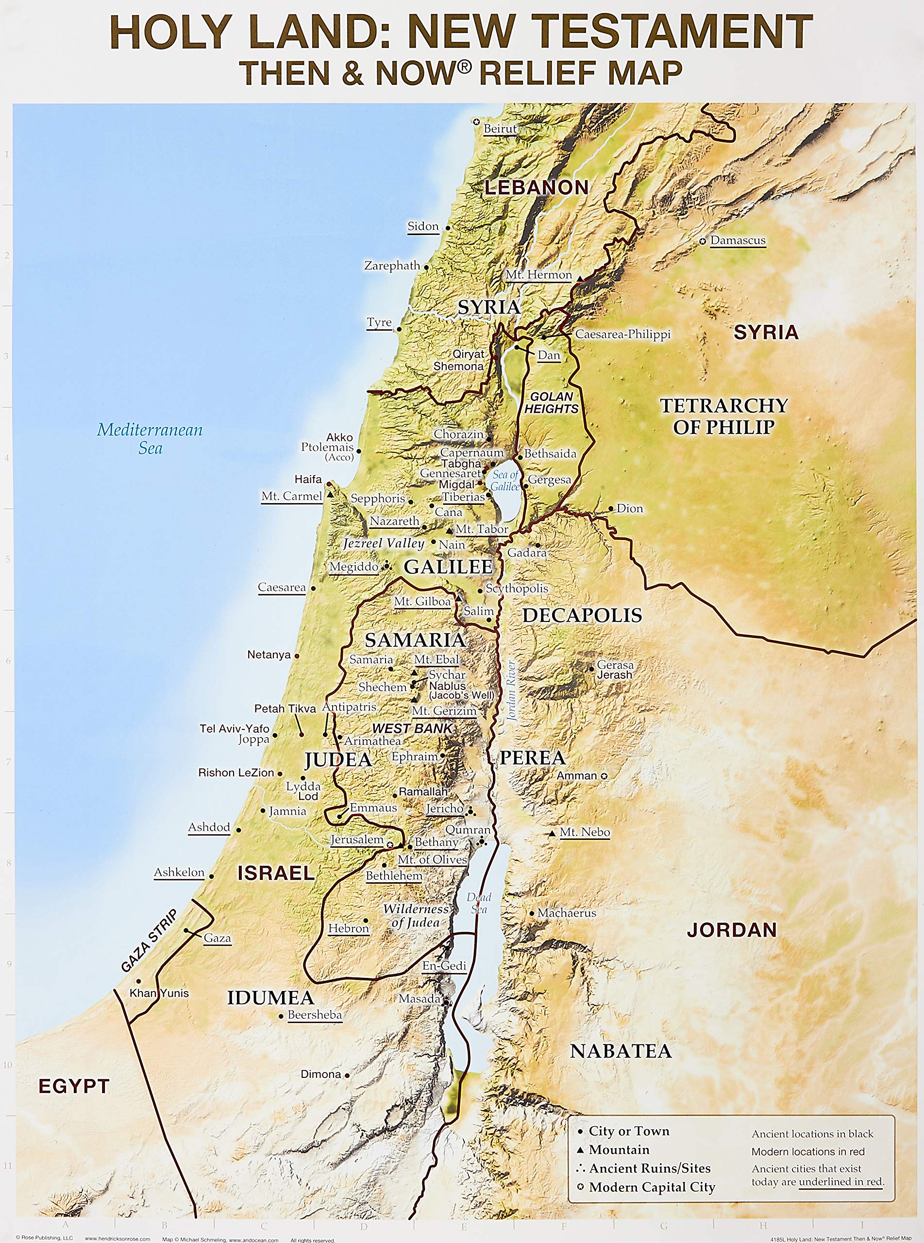 Map Of The Holy Land In Biblical Times Cape May County Map