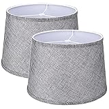 ALUCSET Double Medium Gray/Brwon Lamp Shades Set of