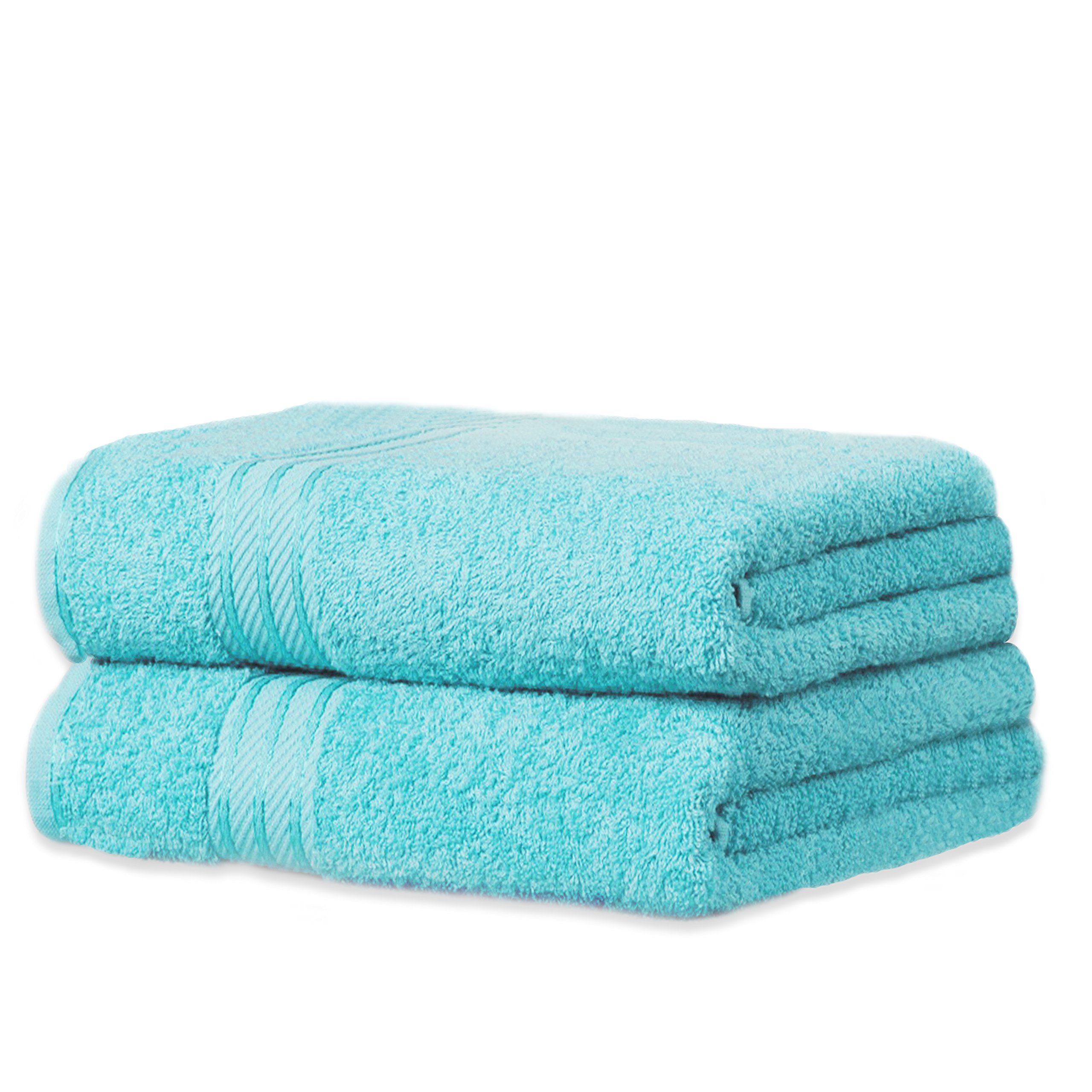 Bentley Priory Linens Hand Towels (2 PACK) for Bathroom Supreme Range 500GSM Super Soft Cotton Pack of 2 Absorbent and Quick Dry Hand Towels Set 50 x 85cm (AQUA) — image 1