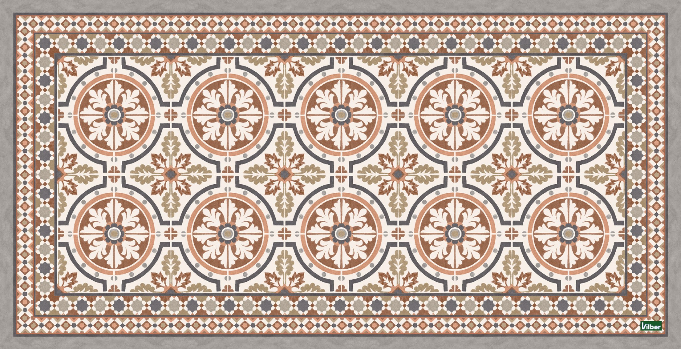 Vilber, Vinyl Rug, TANGER DU 01, 40X 78X0.22 cm