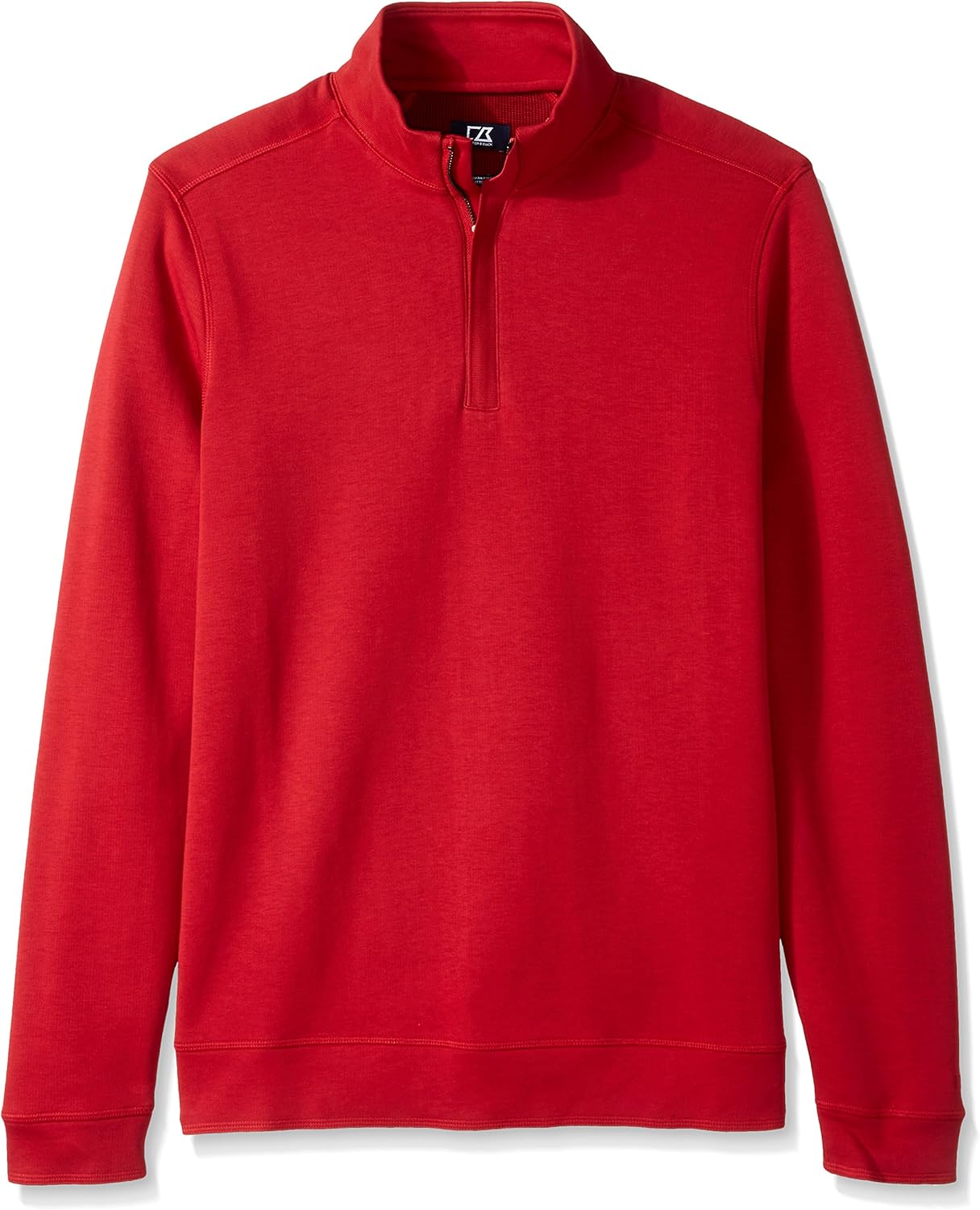 Cutter & Buck Men's Big and Tall Long Sleeve Pima Decatur Half-Zip: Clothing