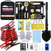 HAIPHAIK Car Emergency Kit,Emergency Roadside Kit for Car,Car Accessories for Women or Men,Car Safety Kit with Jumper Cables 