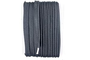 Heyiwell 20Yards Maxi Piping Bias Tape with Cord, 1/2" Inch Satin Piping Cord Trim for Sewing,Crafts,Piping,Trimming Home Textile Bedding Edging,Black