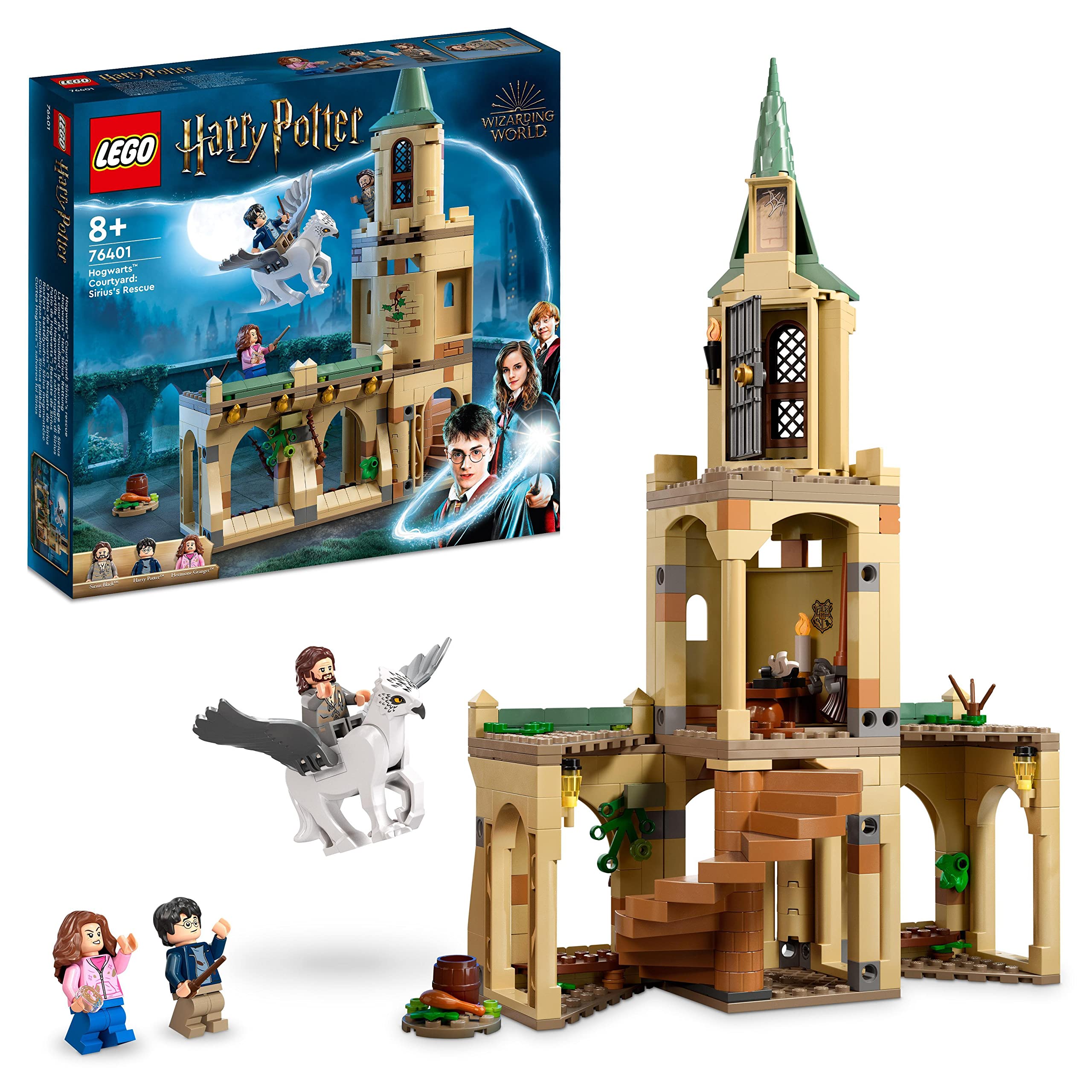 LEGO Harry Potter Hogwarts Courtyard: Sirius’s Rescue 76401 Building Kit; Recreate Scenes from Harry Potter and the Prisoner of Azkaban; Castle Playset Birthday Gift for Kids Aged 8+ (345 Pieces)
