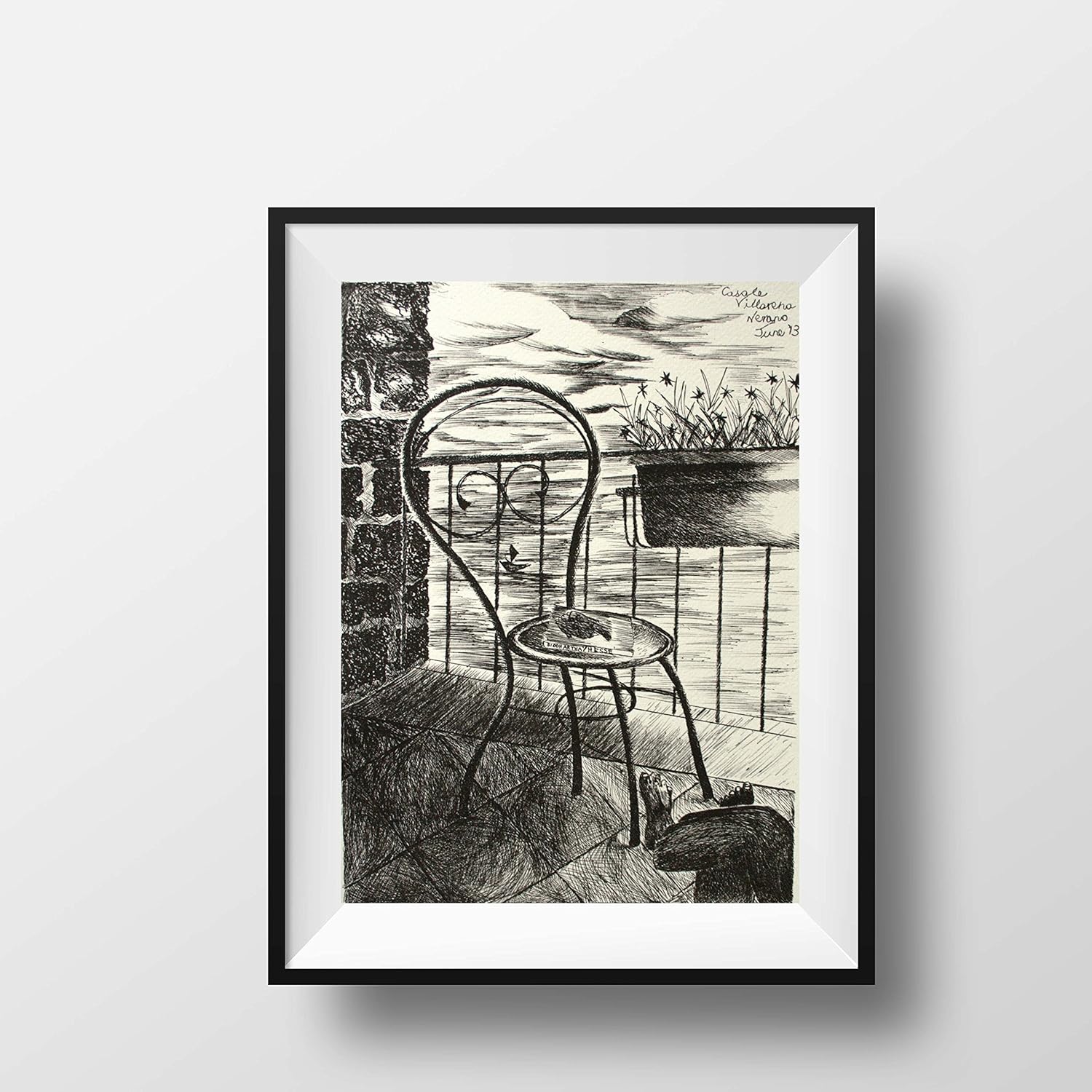 Amazon.com: Black and white art, lithograph print, original prints ...